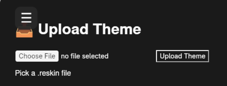 Reskin app marketplace theme uploader screenshot